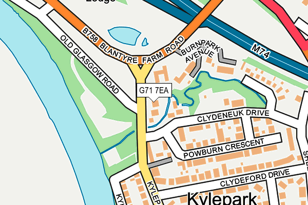 G71 7EA map - OS OpenMap – Local (Ordnance Survey)