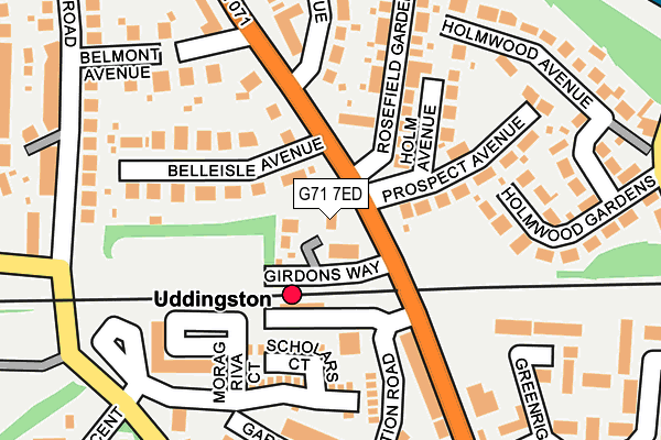 G71 7ED map - OS OpenMap – Local (Ordnance Survey)