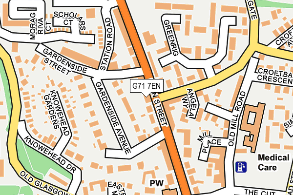 G71 7EN map - OS OpenMap – Local (Ordnance Survey)