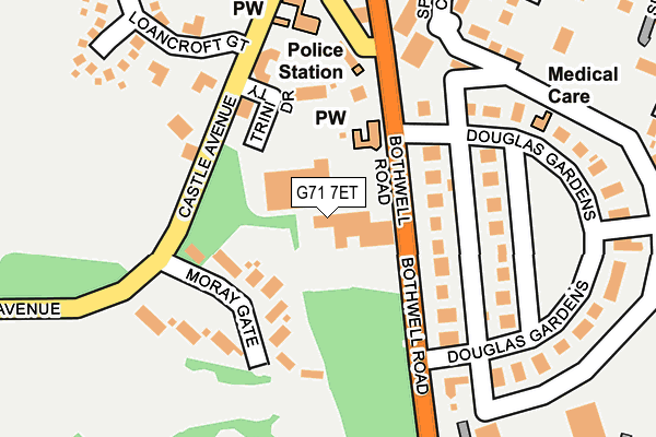 G71 7ET map - OS OpenMap – Local (Ordnance Survey)