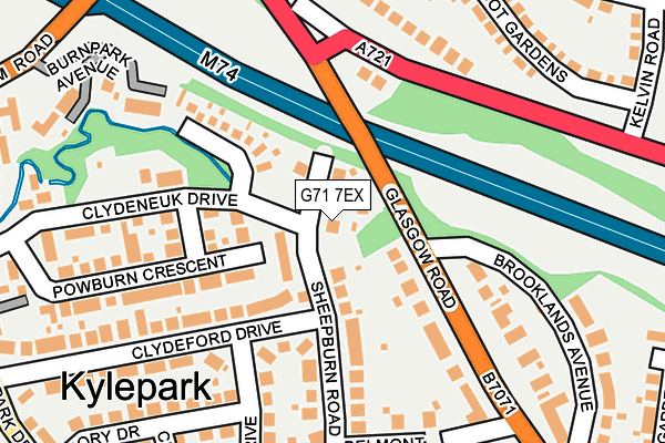 G71 7EX map - OS OpenMap – Local (Ordnance Survey)