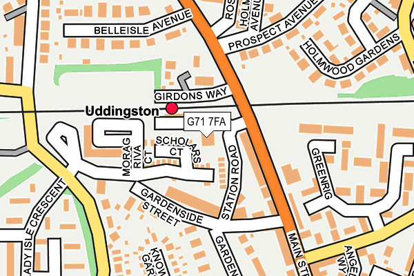 G71 7FA map - OS OpenMap – Local (Ordnance Survey)