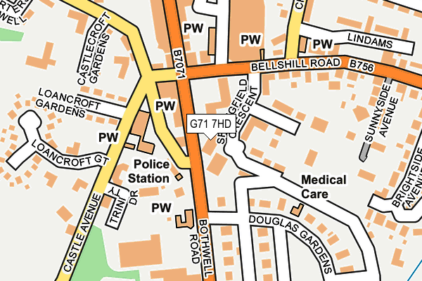 G71 7HD map - OS OpenMap – Local (Ordnance Survey)