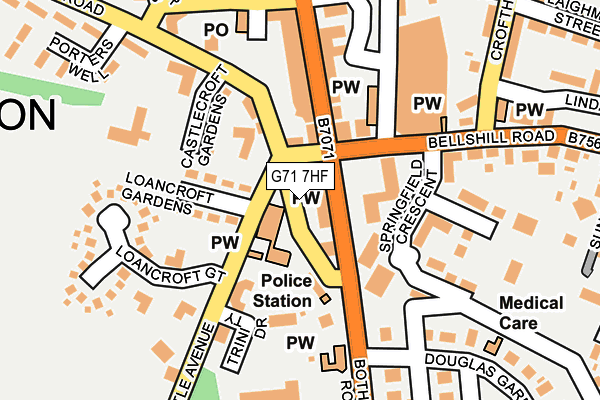 G71 7HF map - OS OpenMap – Local (Ordnance Survey)