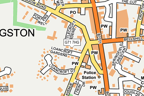 G71 7HG map - OS OpenMap – Local (Ordnance Survey)