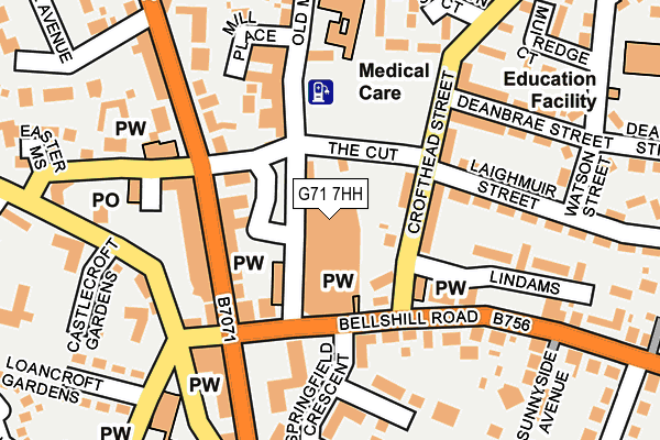 G71 7HH map - OS OpenMap – Local (Ordnance Survey)