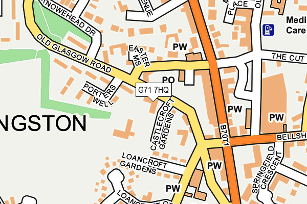 G71 7HQ map - OS OpenMap – Local (Ordnance Survey)