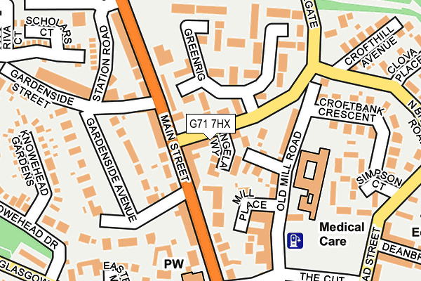 G71 7HX map - OS OpenMap – Local (Ordnance Survey)