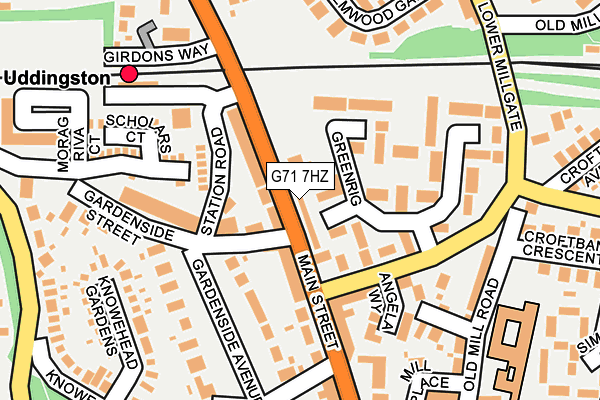 G71 7HZ map - OS OpenMap – Local (Ordnance Survey)