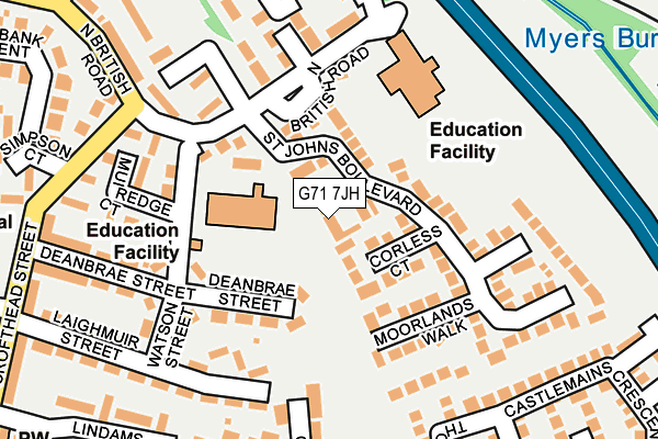 G71 7JH map - OS OpenMap – Local (Ordnance Survey)