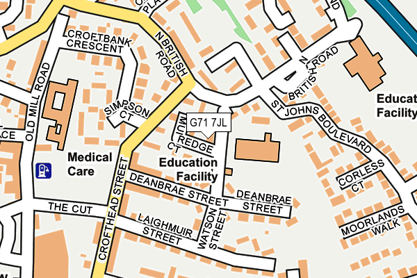 G71 7JL map - OS OpenMap – Local (Ordnance Survey)