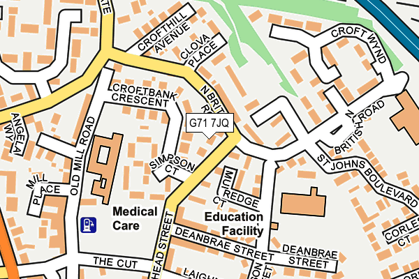 G71 7JQ map - OS OpenMap – Local (Ordnance Survey)