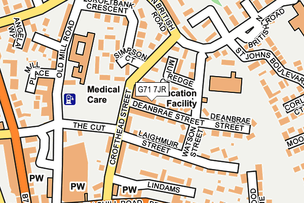 G71 7JR map - OS OpenMap – Local (Ordnance Survey)