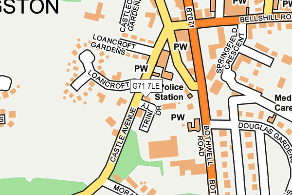 G71 7LE map - OS OpenMap – Local (Ordnance Survey)