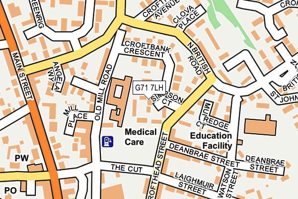 G71 7LH map - OS OpenMap – Local (Ordnance Survey)