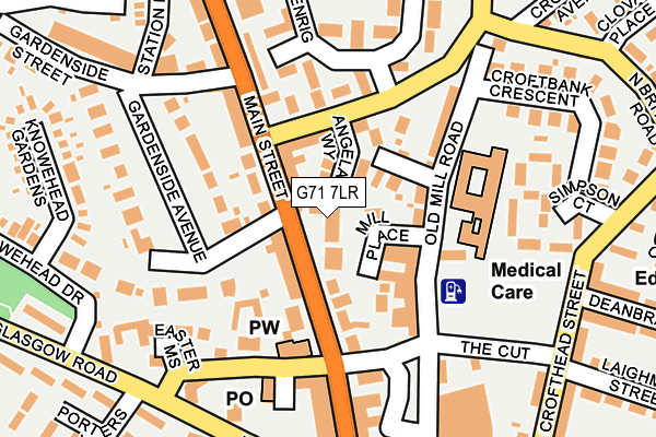 G71 7LR map - OS OpenMap – Local (Ordnance Survey)