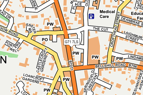 G71 7LS map - OS OpenMap – Local (Ordnance Survey)