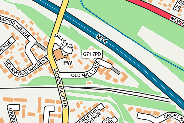 G71 7PD map - OS OpenMap – Local (Ordnance Survey)