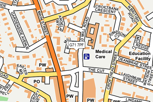 G71 7PF map - OS OpenMap – Local (Ordnance Survey)