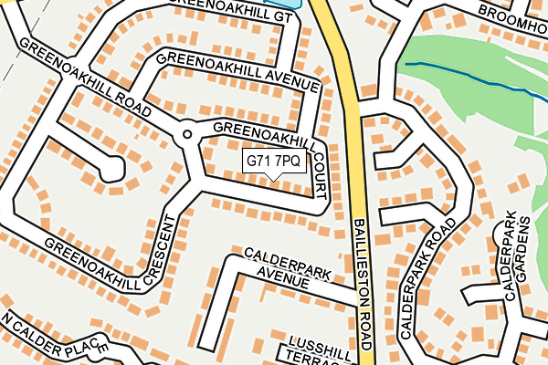 G71 7PQ map - OS OpenMap – Local (Ordnance Survey)