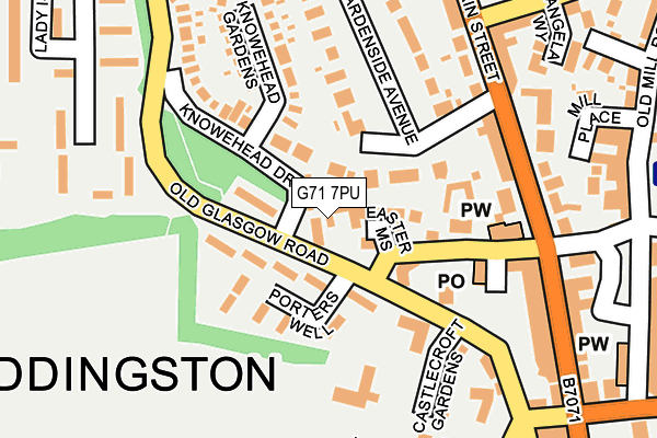 G71 7PU map - OS OpenMap – Local (Ordnance Survey)