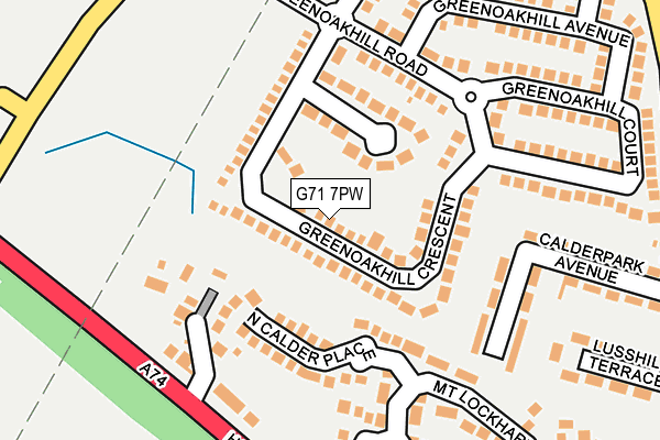 G71 7PW map - OS OpenMap – Local (Ordnance Survey)