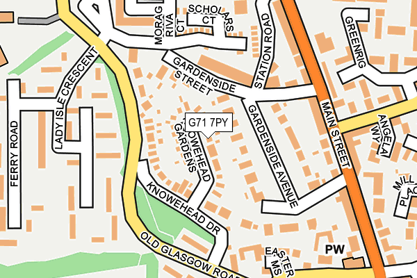 G71 7PY map - OS OpenMap – Local (Ordnance Survey)