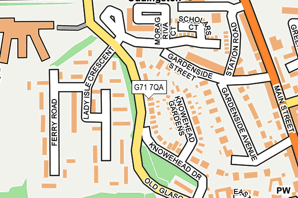 G71 7QA map - OS OpenMap – Local (Ordnance Survey)