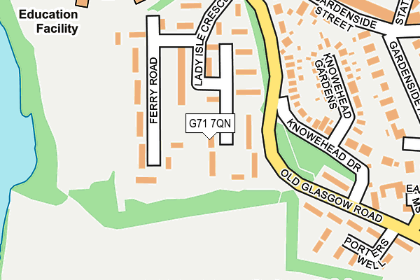 G71 7QN map - OS OpenMap – Local (Ordnance Survey)