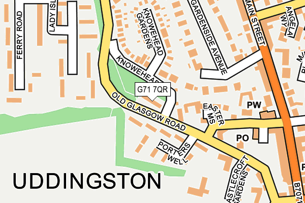 G71 7QR map - OS OpenMap – Local (Ordnance Survey)