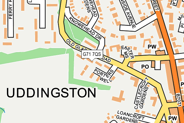 G71 7QS map - OS OpenMap – Local (Ordnance Survey)