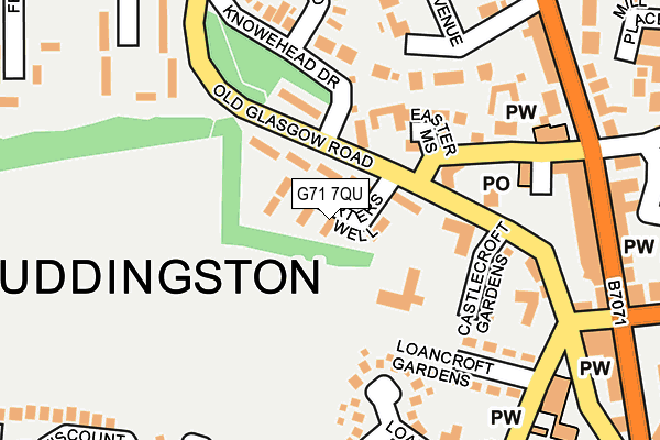 G71 7QU map - OS OpenMap – Local (Ordnance Survey)