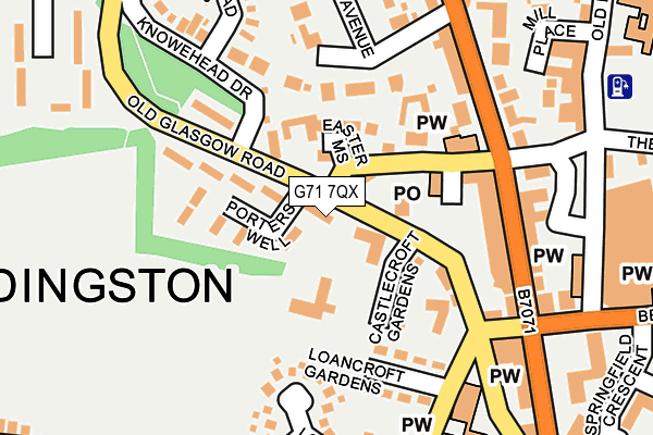 G71 7QX map - OS OpenMap – Local (Ordnance Survey)