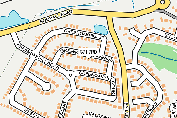 G71 7RD map - OS OpenMap – Local (Ordnance Survey)