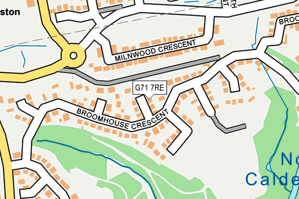 G71 7RE map - OS OpenMap – Local (Ordnance Survey)