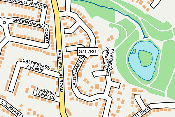 G71 7RG map - OS OpenMap – Local (Ordnance Survey)