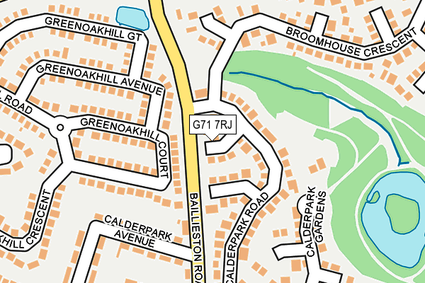 G71 7RJ map - OS OpenMap – Local (Ordnance Survey)