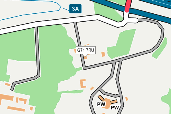 G71 7RU map - OS OpenMap – Local (Ordnance Survey)