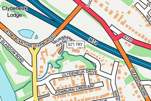 G71 7RY map - OS OpenMap – Local (Ordnance Survey)