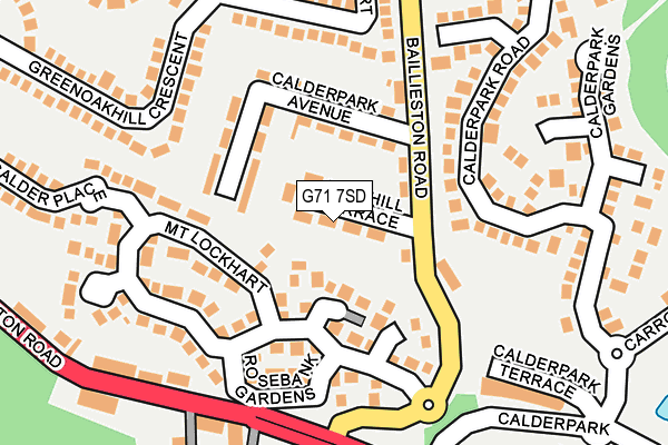 G71 7SD map - OS OpenMap – Local (Ordnance Survey)