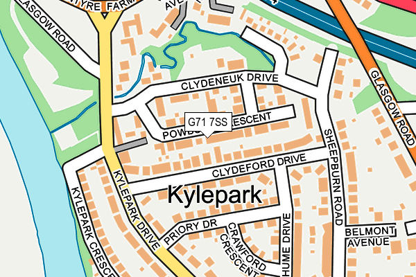 G71 7SS map - OS OpenMap – Local (Ordnance Survey)