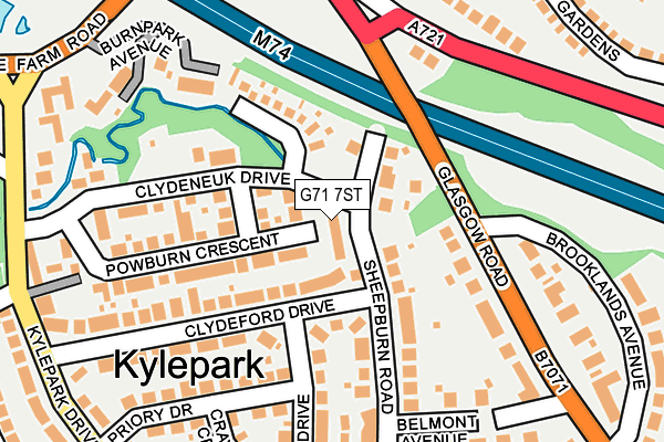 G71 7ST map - OS OpenMap – Local (Ordnance Survey)