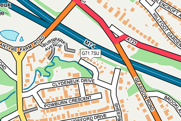 G71 7SU map - OS OpenMap – Local (Ordnance Survey)