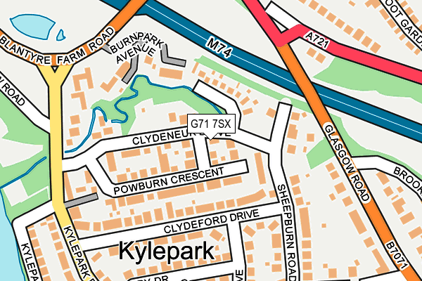 G71 7SX map - OS OpenMap – Local (Ordnance Survey)