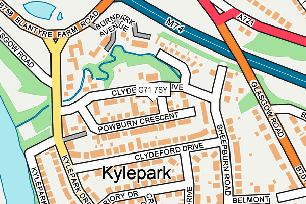 G71 7SY map - OS OpenMap – Local (Ordnance Survey)