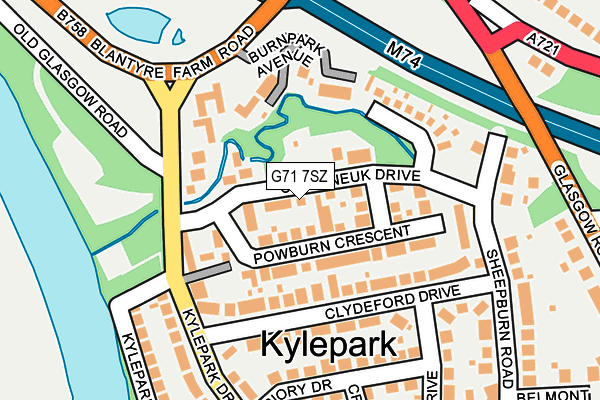 G71 7SZ map - OS OpenMap – Local (Ordnance Survey)