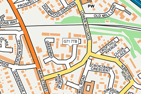 G71 7TB map - OS OpenMap – Local (Ordnance Survey)