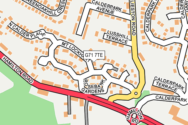 G71 7TE map - OS OpenMap – Local (Ordnance Survey)