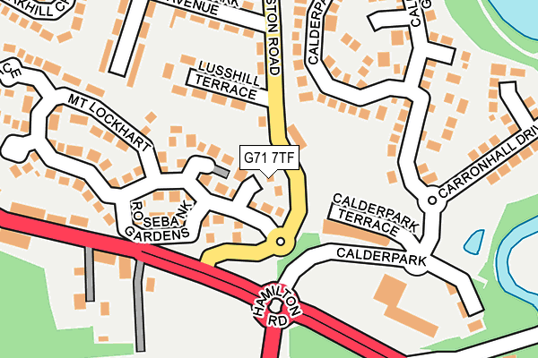 G71 7TF map - OS OpenMap – Local (Ordnance Survey)