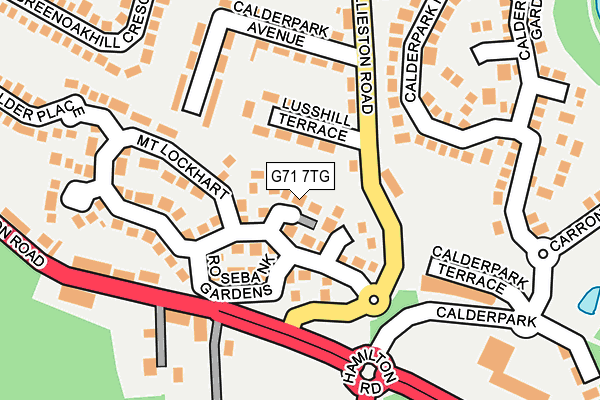 G71 7TG map - OS OpenMap – Local (Ordnance Survey)